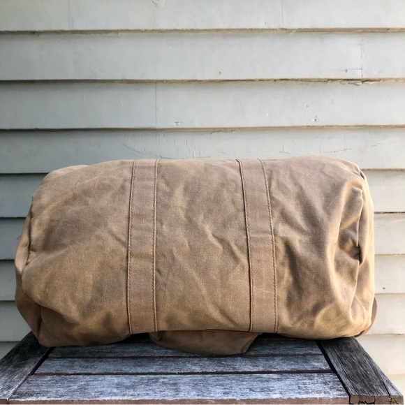 NEW J. Crew Abingdon Duffel Waxed Cotton Canvas Leather Travel Gym Duffle Bag - Picture 17 of 17